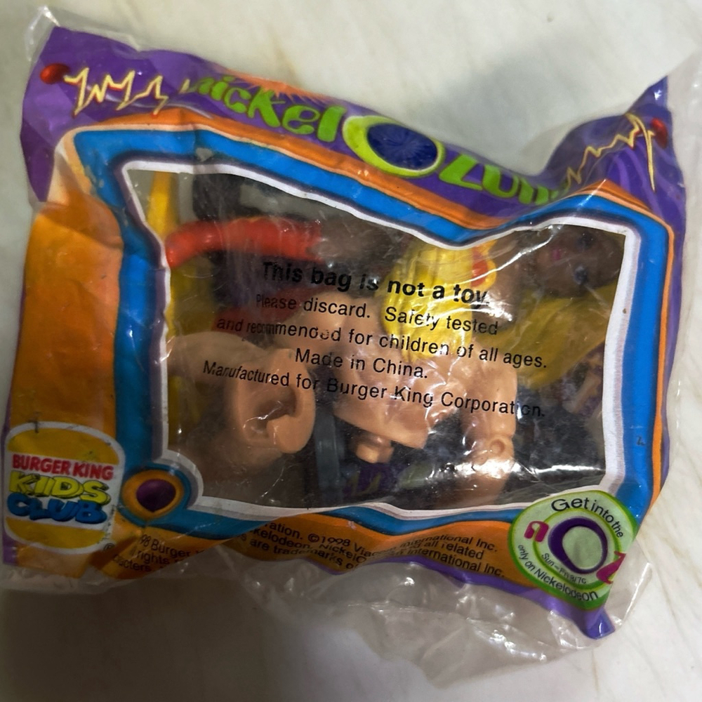 Burger King Nickelodeon Action Figure Purple Orange Toy